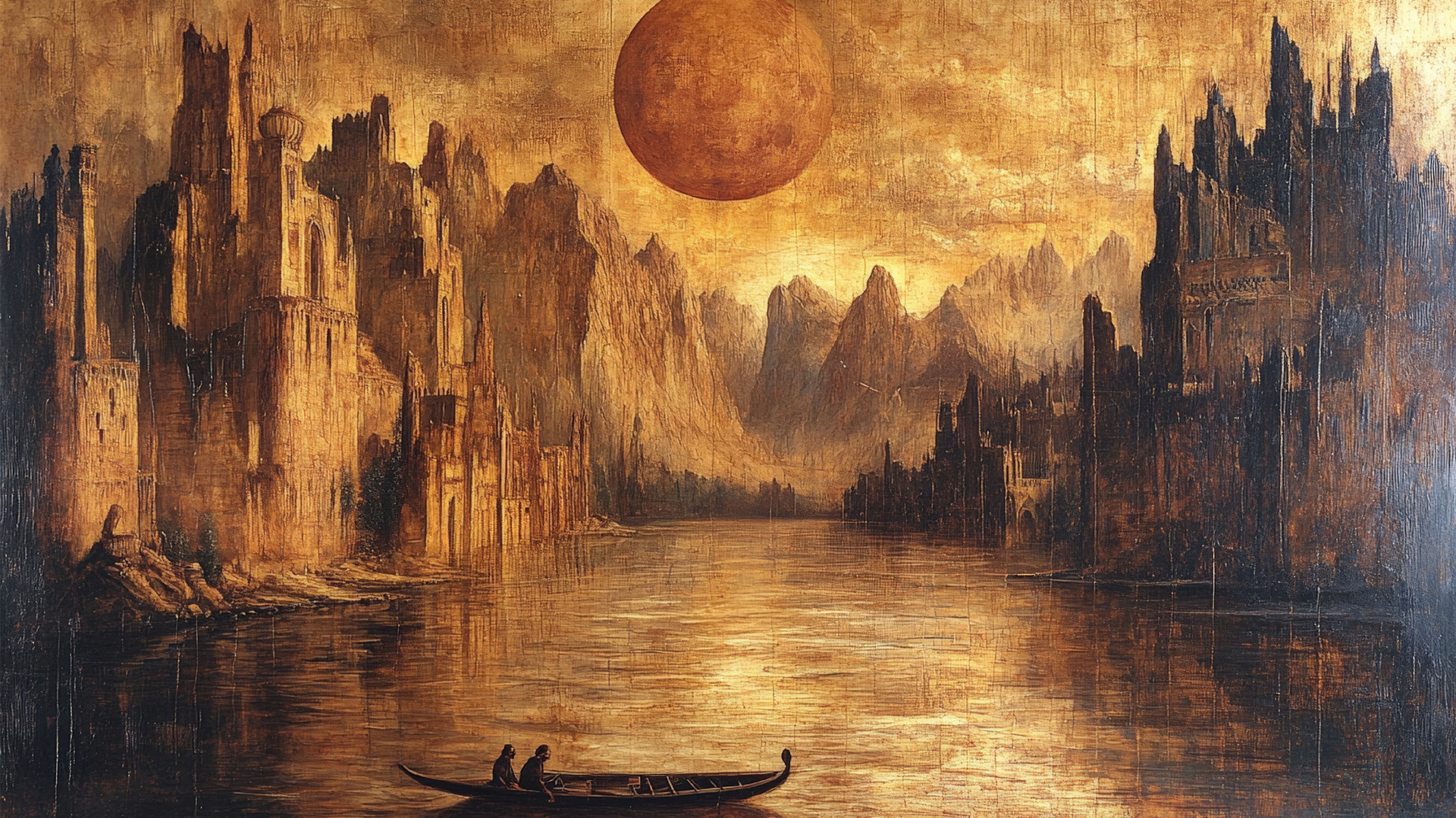 05 Digital art style illustration river nature